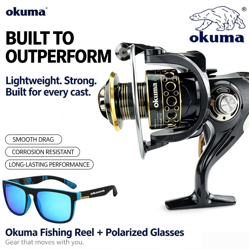 Trolling Reel - Спиннинговая катушка OKUMA, ультралегкая металлическая рыболовная